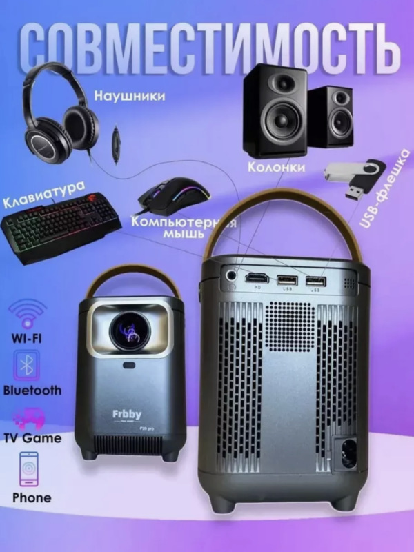 Портативный домашний проектор Frbby Р20 Pro