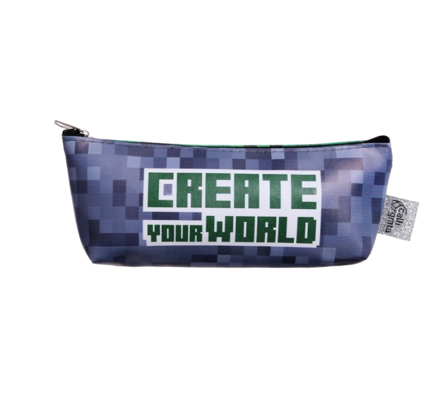 Пенал мягкий 1 отделение, 80 х 190 х 40 мм, объёмный, искусственная кожа, "Начни игру"