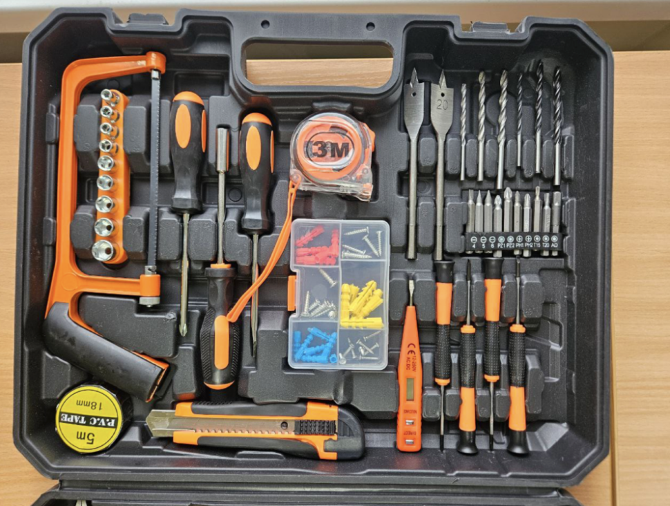 Набор инструментов + Дрель шуроповерт 48V