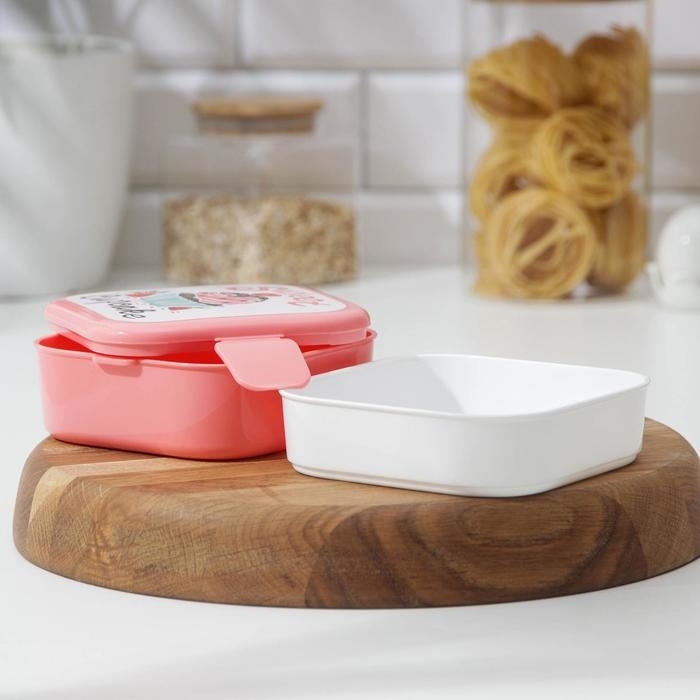 Контейнер для обеда «Капкейки», 2 отделения, 400 мл