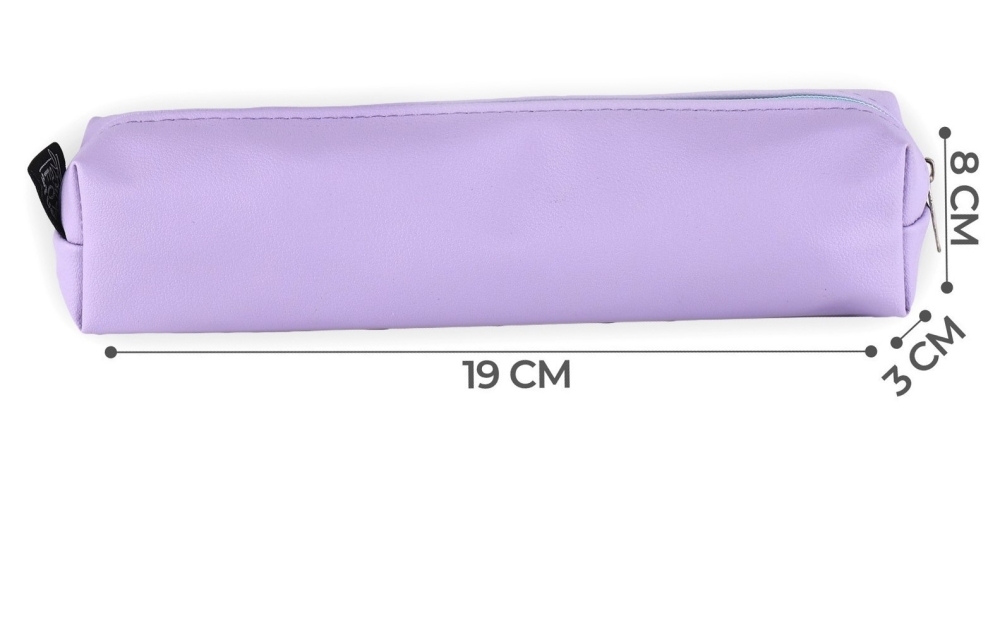 Пенал школьный из искусственной кожи «1 сентября: фиолетовый» , 19 х 8 х 3 см