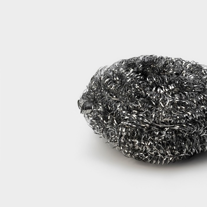 Губка для посуды Доляна, металлическая, спираль, 7×7×3,5 см Губка для посуды Доляна, металлическая, спираль, 7×7×3,5 см