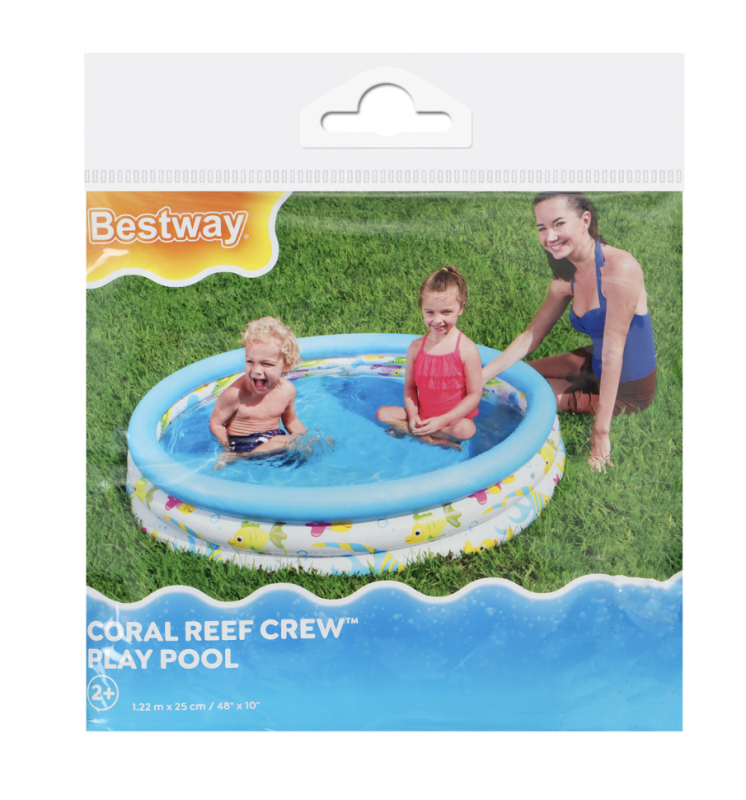 Бассейн надувной «Океан», 122 х 25 см, от 2 летДетский бассейн"Bestway" с рыбками
