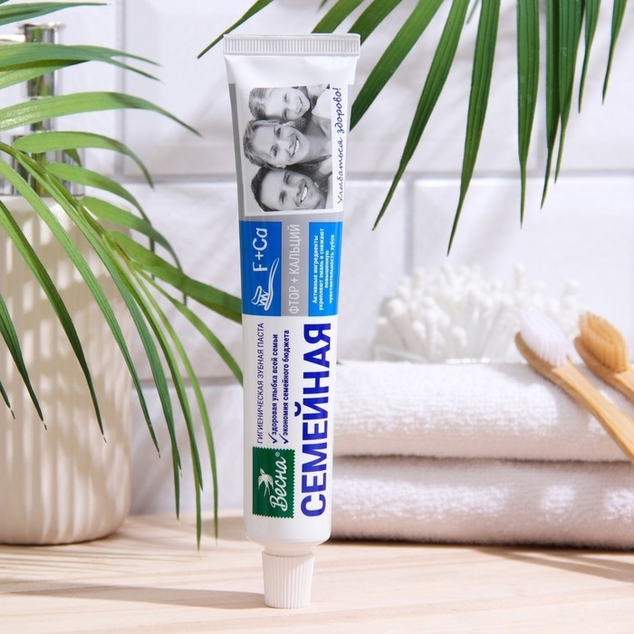 Зубная паста Зубная паста "Весна", фтор + кальций, для всей семьи, 90 г