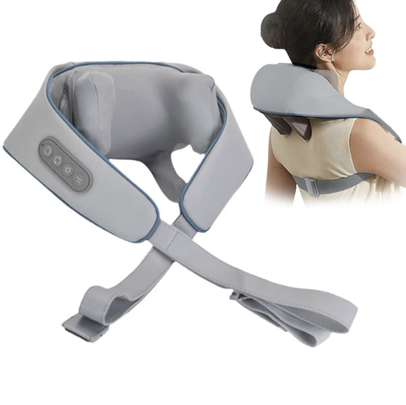 Массажер шиацу 4D с подогревом (серый) Массажер шиацу 4D с подогревом (серый)