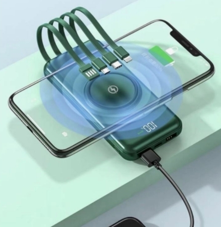 Power Bank с функцией беспроводно зарядки 20000mAh (черный) Power Bank с функцией беспроводно зарядки 20000mAh (черный)