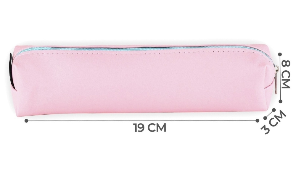 Пенал школьный из искусственной кожи «1 сентября: розовый» , 19 х 8 х 3 см