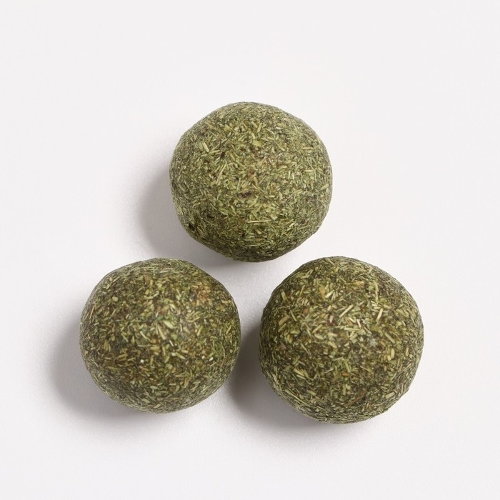 Набор шаров для кошек из кошачьей мяты 3 см Набор шаров для кошек из кошачьей мяты 3 см