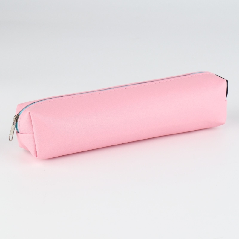 Пенал школьный из искусственной кожи «1 сентября: розовый» , 19 х 8 х 3 см