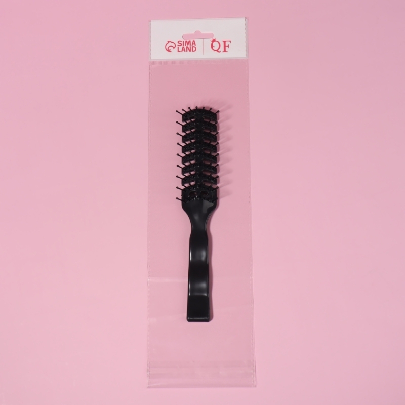 Расчёска массажная, вентилируемая, 3 × 19 см, цвет чёрный Расчёска массажная, вентилируемая, 3 × 19 см, цвет чёрный