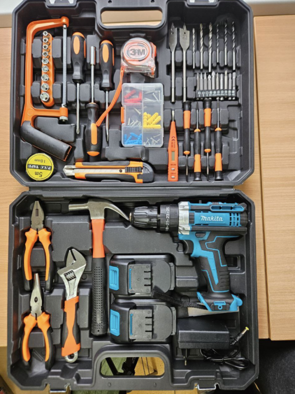 Набор инструментов + Дрель шуроповерт 48V