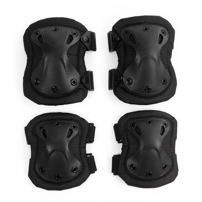 Набор наколенники 17 х 20 см и налокотники 14 х 17.5 см, черные Набор наколенники 17 х 20 см и налокотники 14 х 17.5 см, черные