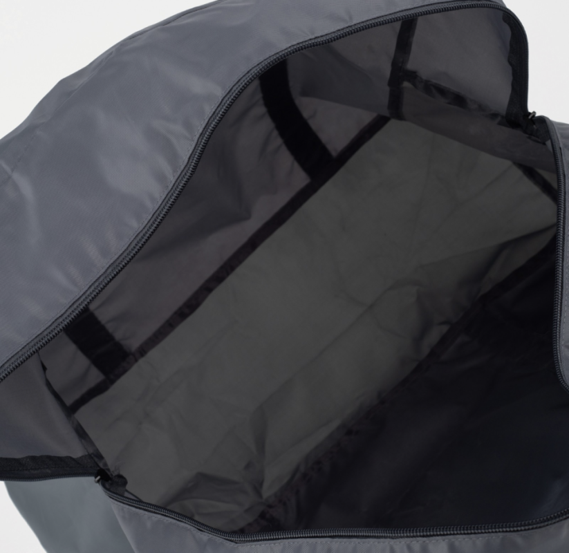 Сумка дорожная на молнии, складная в косметичку, наружный карман, цвет серый/голубой Сумка дорожная на молнии, складная в косметичку, наружный карман, цвет серый/голубой