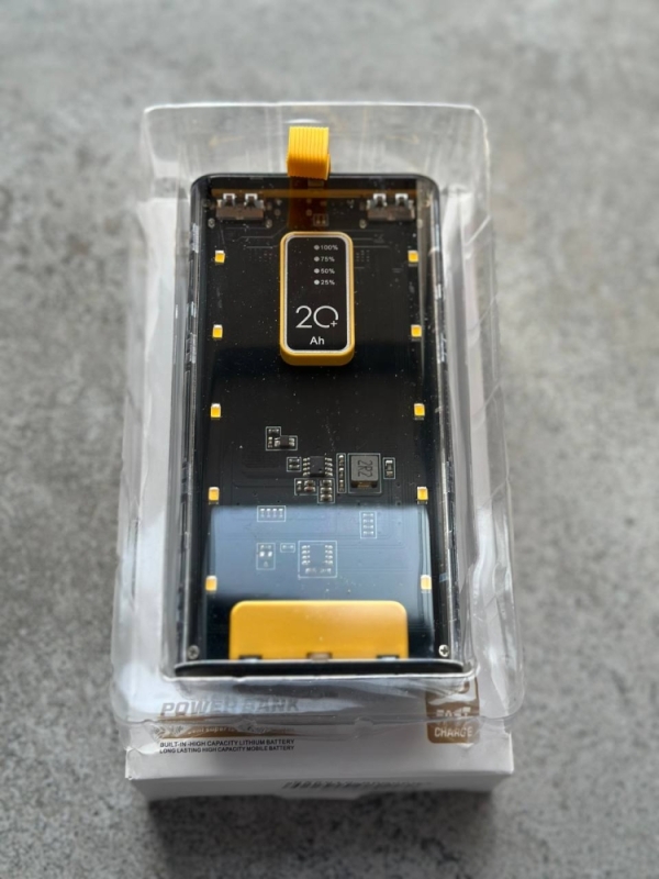 Повербанк прозрачный 20000 mAh