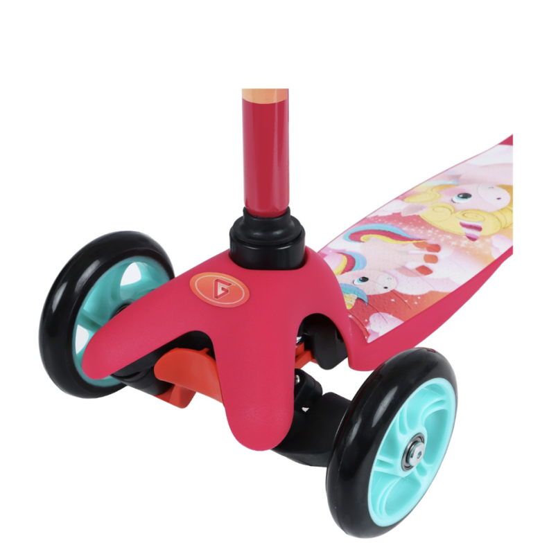 Самокат GRAFFITI «Единорожки», колёса PU 110/75 мм, ABEC 7, цвет розовый