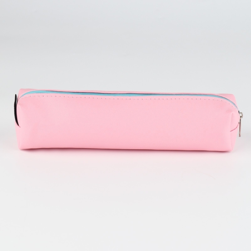 Пенал школьный из искусственной кожи «1 сентября: розовый» , 19 х 8 х 3 см