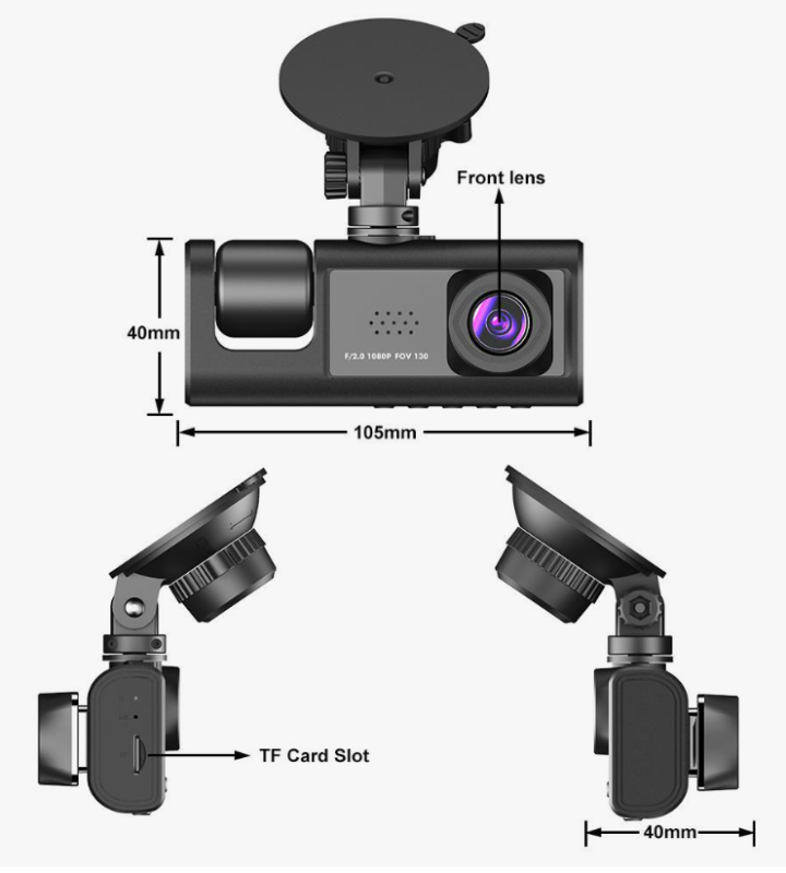 Видеорегистратор Автомобильный "3в1" Black Box
