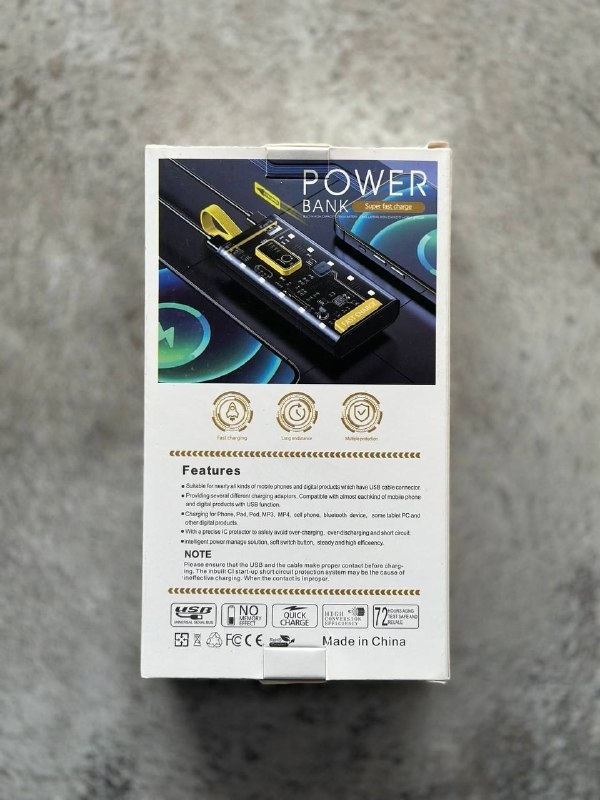 Повербанк прозрачный 20000 mAh