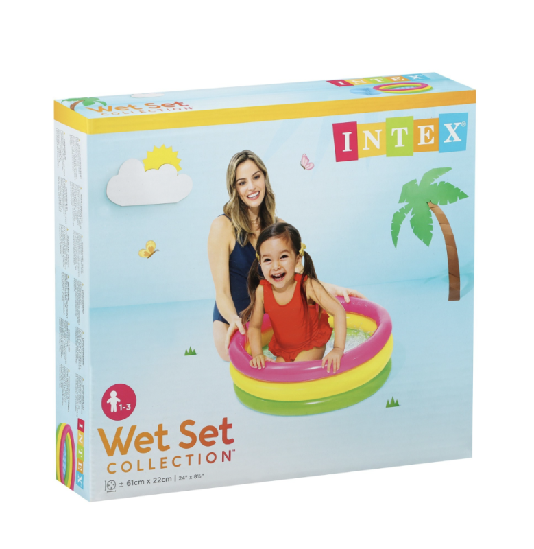 Бассейн надувной «Радуга», 61 х 22 см, от 1-3 лет