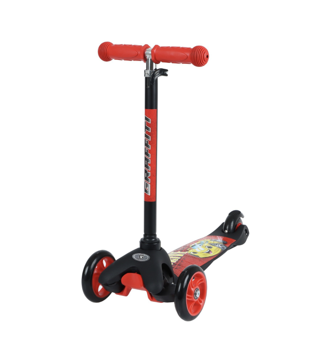 Cамокат GRAFFITI Drive, колёса PU 110/75 мм, ABEC 7, цвет красный Cамокат GRAFFITI Drive, колёса PU 110/75 мм, ABEC 7, цвет красный