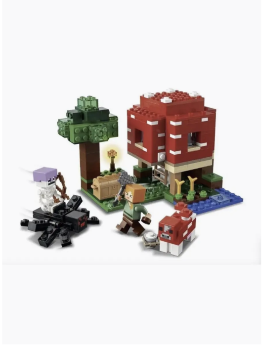 Конструктор Майнкрафт Грибной дом 272 детали Конструктор Майнкрафт Грибной дом 272 детали