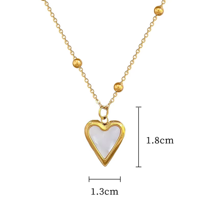 Женская цепочка с подвеской в виде сердца, из нержавеющей стали Женская цепочка с подвеской в виде сердца, из нержавеющей стали