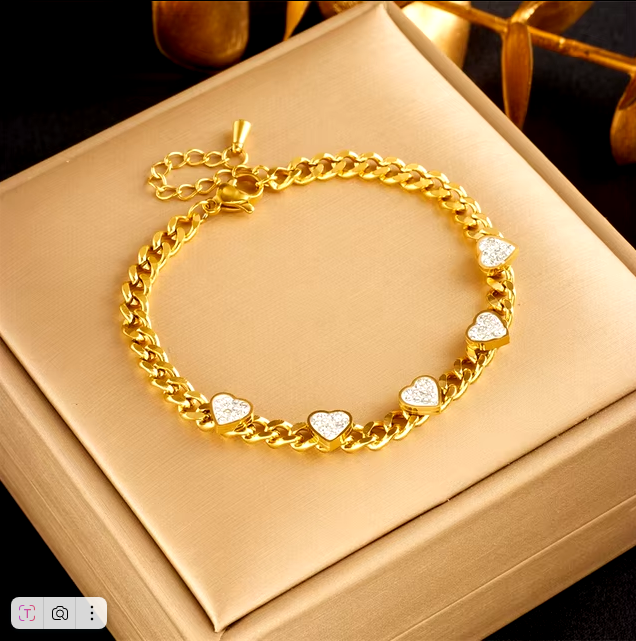 Женский браслет DIEYURO из нержавеющей стали 316L с подвеской в виде сердца Женский браслет DIEYURO из нержавеющей стали 316L с подвеской в виде сердца