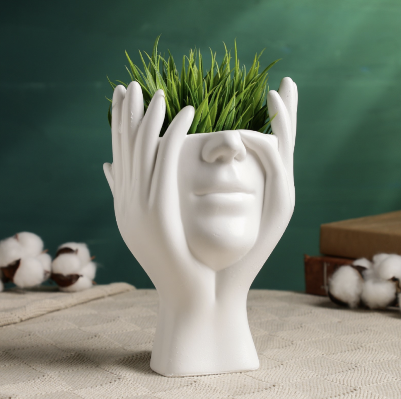 Кашпо - органайзер Кашпо - органайзер "Мечты в руках" белый, 13,5х20х13см