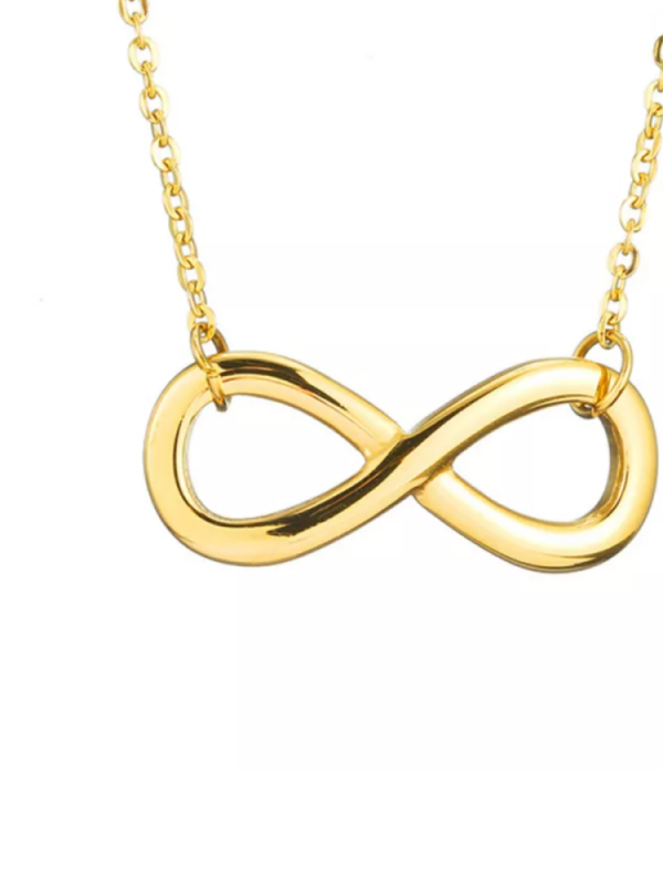 Золотое ожерелье с подвеской бесконечности Золотое ожерелье с подвеской бесконечности