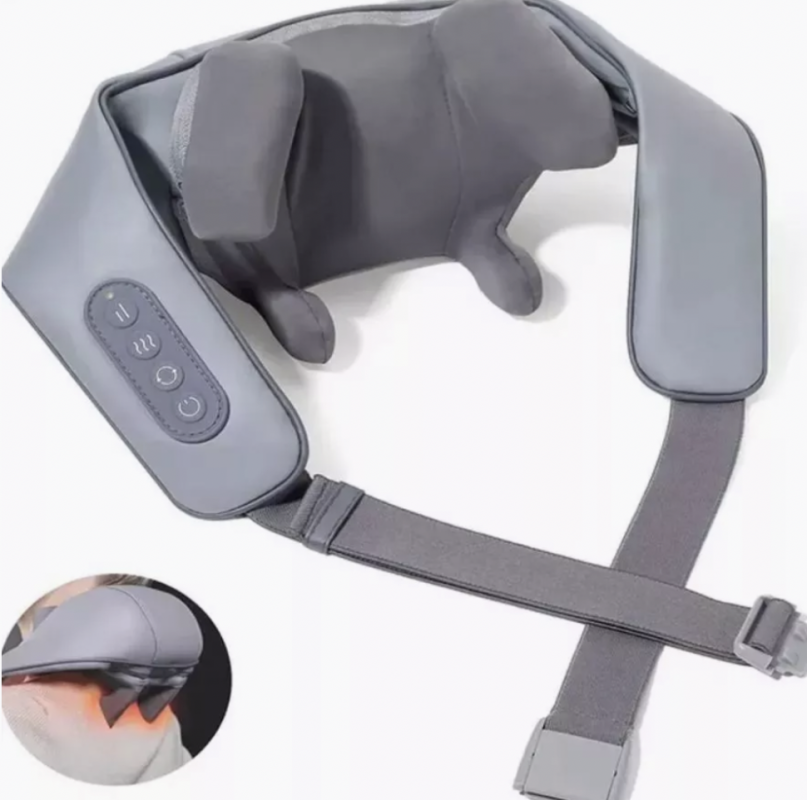 Массажер шиацу 4D с подогревом (серый) Массажер шиацу 4D с подогревом (серый)