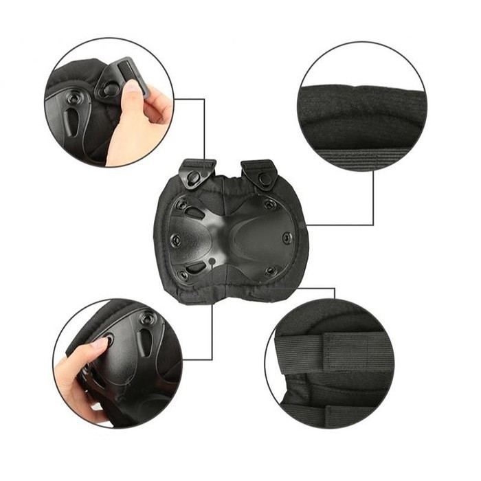 Набор наколенники 17 х 20 см и налокотники 14 х 17.5 см, черные Набор наколенники 17 х 20 см и налокотники 14 х 17.5 см, черные