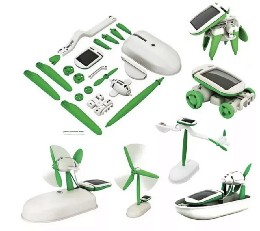 Конструктор робот 6 в 1 на солнечной батарее
