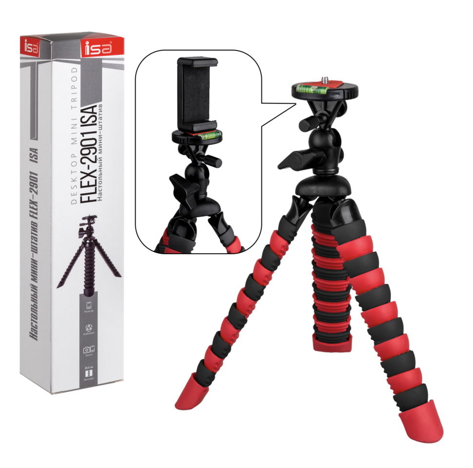 Мини-штатив FLEX-2901 Red&Black