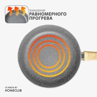 Сковорода антипригарная литая HOMECLUB Scandia 28 см / Сковородка глубокая для дома и кухни 24