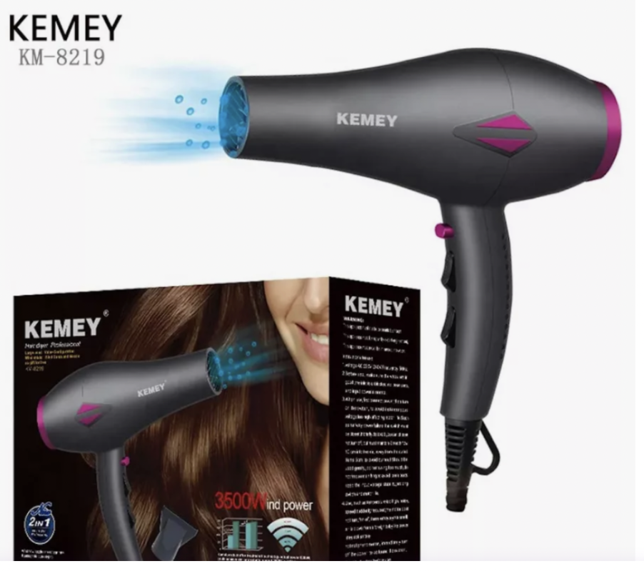 Фен для волос Kemei KM-8219