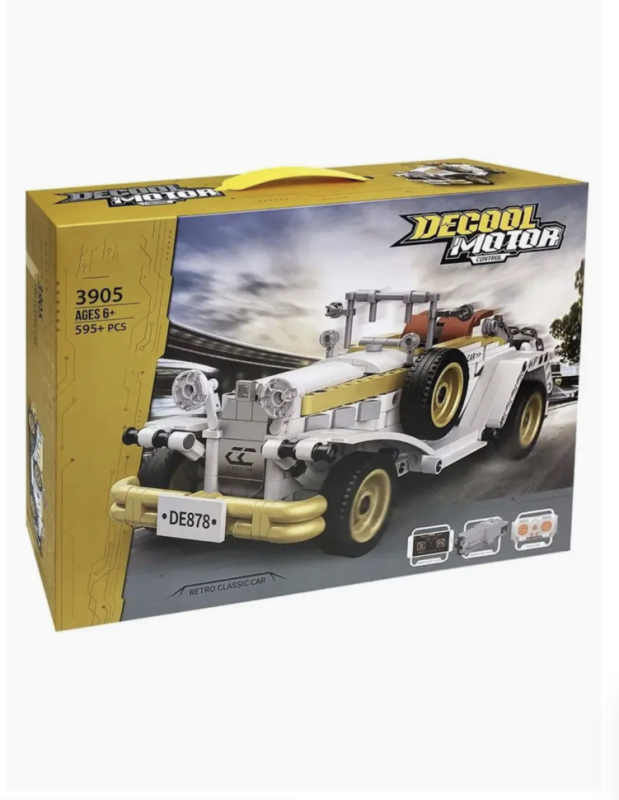 Конструктор Ретро кар Mercedes-Benz 500K на радиоуправлении 595 деталей Конструктор Ретро кар Mercedes-Benz 500K на радиоуправлении 595 деталей