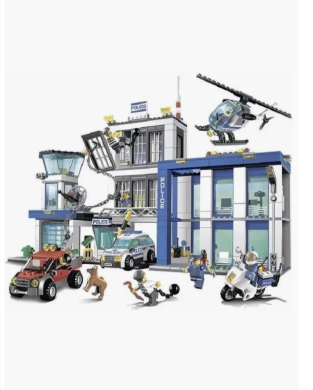 Конструктор Сити Полицейский участок 854 деталей