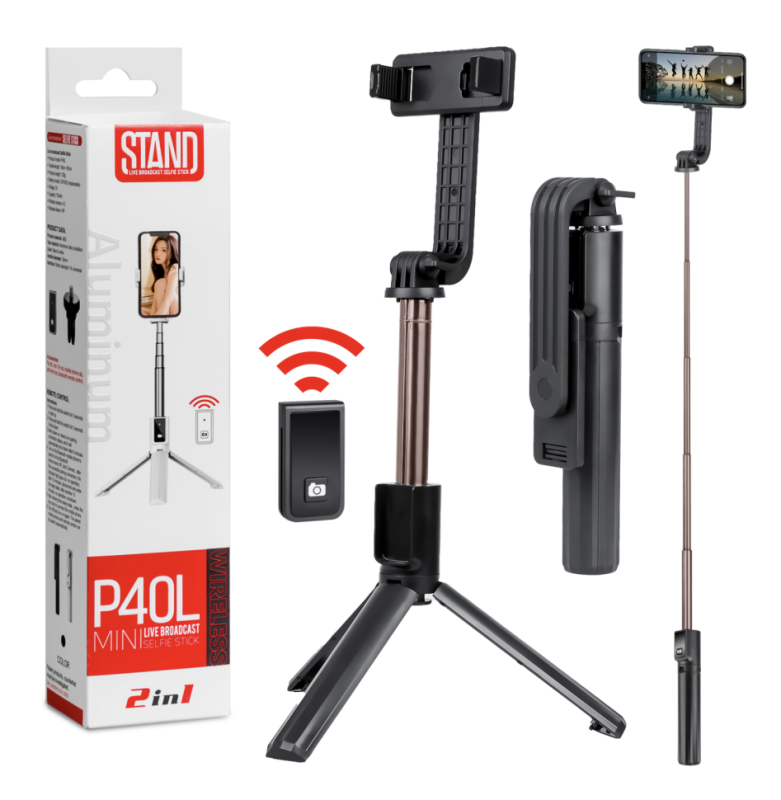 Монопод-трипод с блютуз пультом P40L