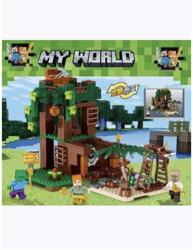 Конструктор Майнкрафт Домик на дереве 399 деталей