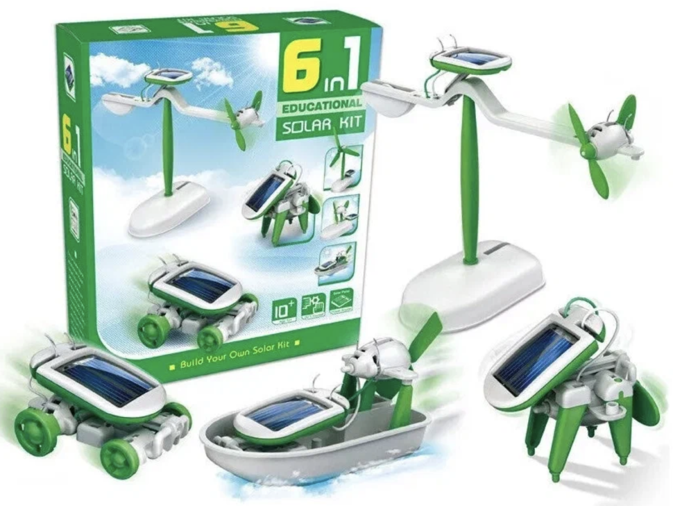 Конструктор робот 6 в 1 на солнечной батарее