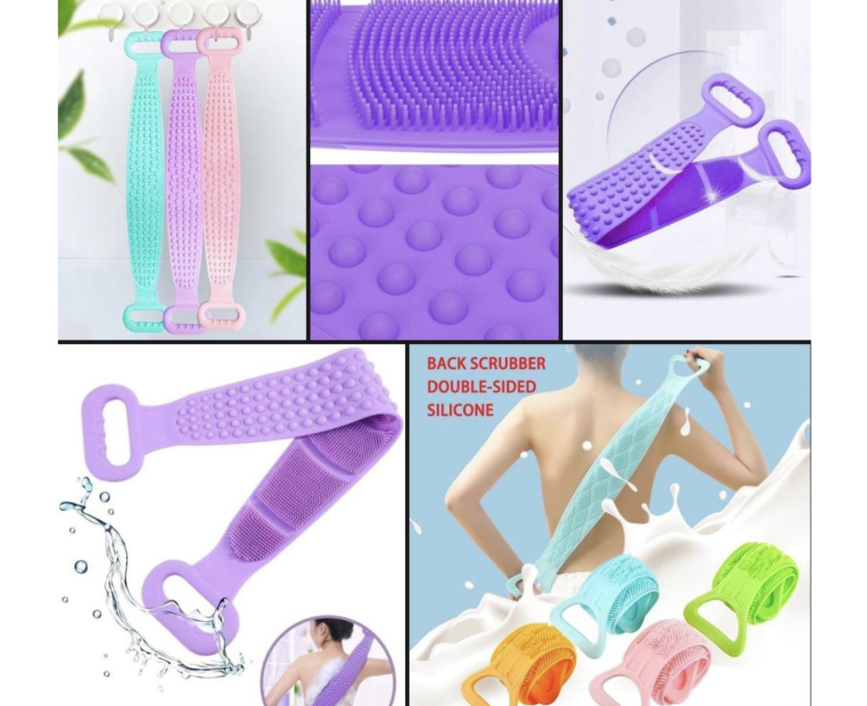 Силиконовая массажная мочалка-щетка для тела