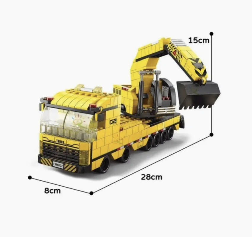 Конструктор экскаватор 6 в 1 1000 деталей Конструктор экскаватор 6 в 1 1000 деталей