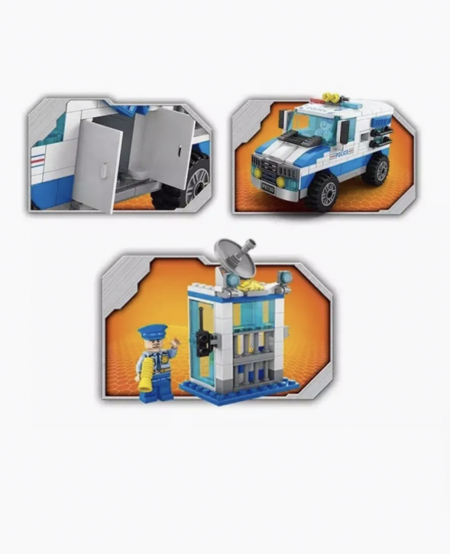 Полиция бронированная машина вездеход 271 деталь Полиция бронированная машина вездеход 271 деталь