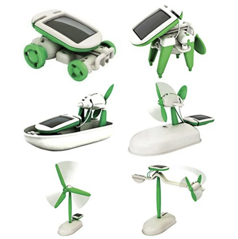 Конструктор робот 6 в 1 на солнечной батарее