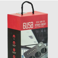 Сетевой фильтр CX-U613, 1,8 м, 3 гнезда+6 USB гнезда