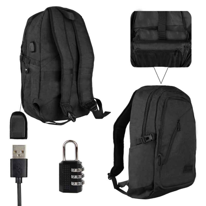 Рюкзак Mancro 15.6 Black Рюкзак Mancro 15.6 Black