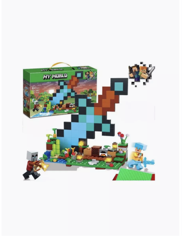 Конструктор My World Майнкрафт Застава меча 312 деталей